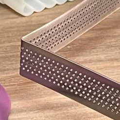 Aro para tarta rectangular perforado 20 Cms