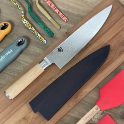 Cuchillo chef Shun Classic White y funda de madera
