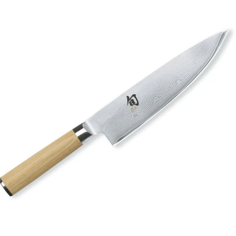 Cuchillo chef Shun Classic White y funda de madera