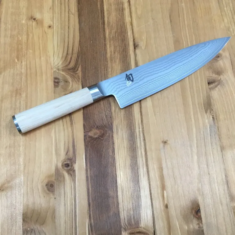 Cuchillo chef Shun Classic White y funda de madera