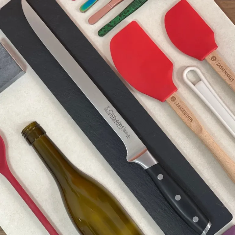 Cuchillo jamonero 25 cms 3 claveles