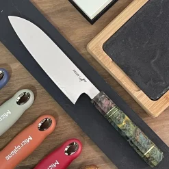 Cuchillo Santoku Inari Damascus Abedul