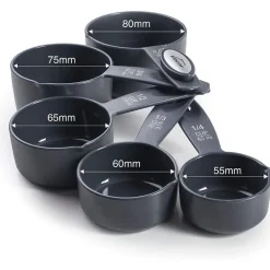 Juego de 5 cazos medidores Grey