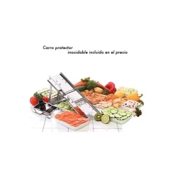 Mandolina inox c/carro bron profesional