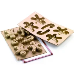 Molde muñecos de jengibre y bastones