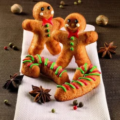 Molde muñecos de jengibre y bastones