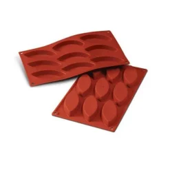 Molde silicona forma barquita 9 cavidades