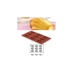 Molde silicona forma magdalena 9 cavidades