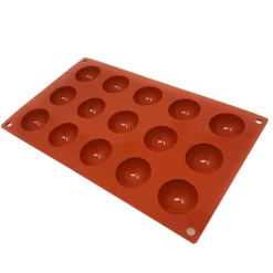 Molde silicona forma semiesfera 15 cavidades