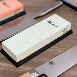 Piedra para afilar cuchillos doble 1000 y 3000 granos