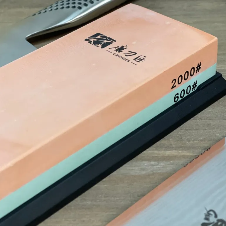 Piedra para afilar cuchillos doble 600 y 2000 granos