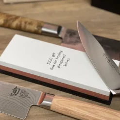 Piedra para afilar cuchillos doble 400 y 1000 granos