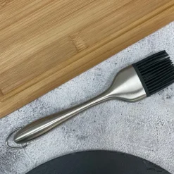 Pincel de silicona mango inox 22 cms