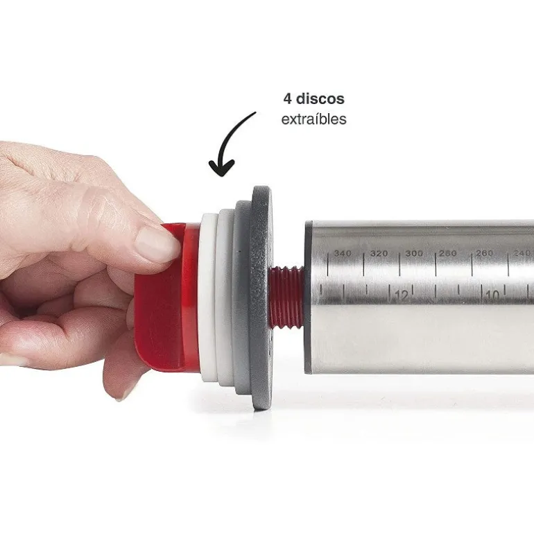 Rodillo de amasar ajustable inox